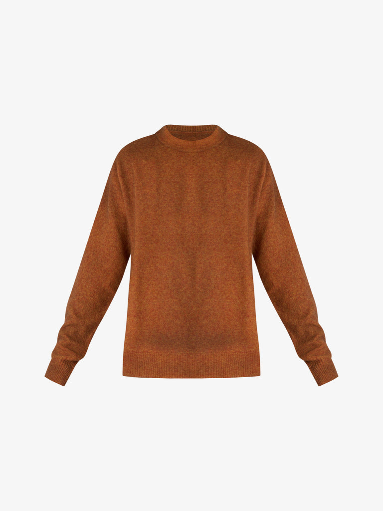 AMISH maglia pullover con texture spray uomo marrone