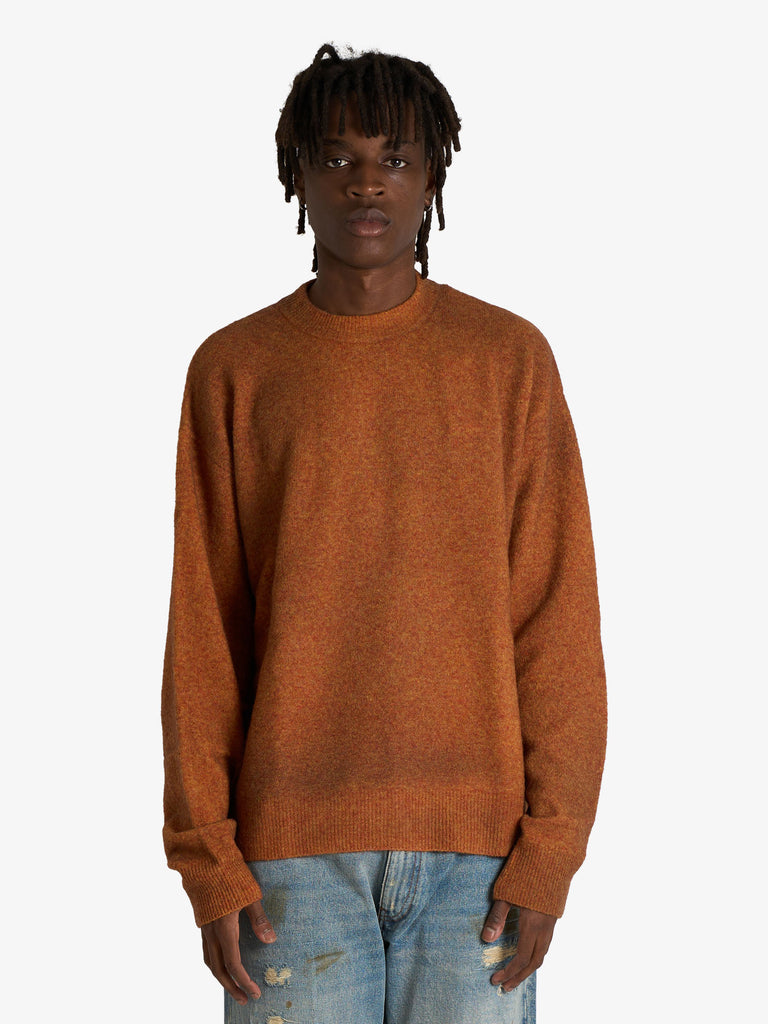 AMISH maglia pullover con texture spray uomo marrone