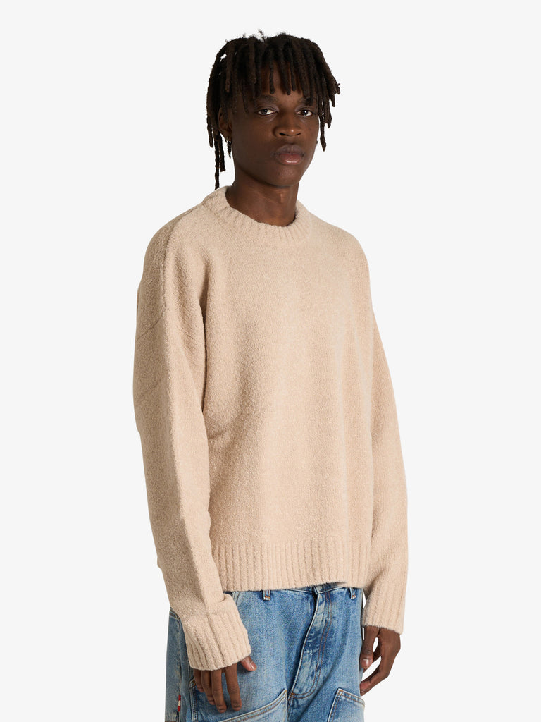 AMISH maglia pullover in bouclè uomo beige