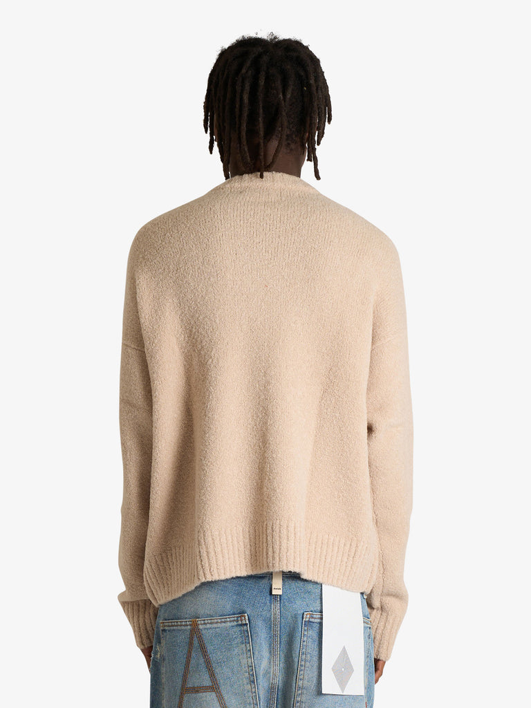 AMISH maglia pullover in bouclè uomo beige