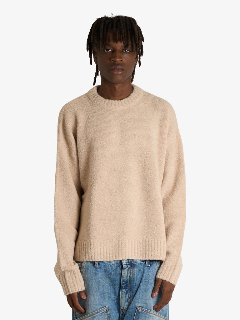 AMISH maglia pullover in bouclè uomo beige