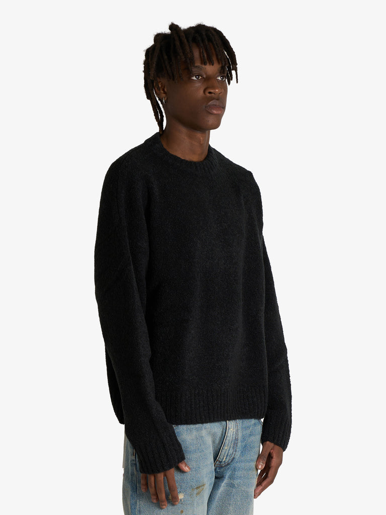AMISH maglia pullover in bouclè uomo nero