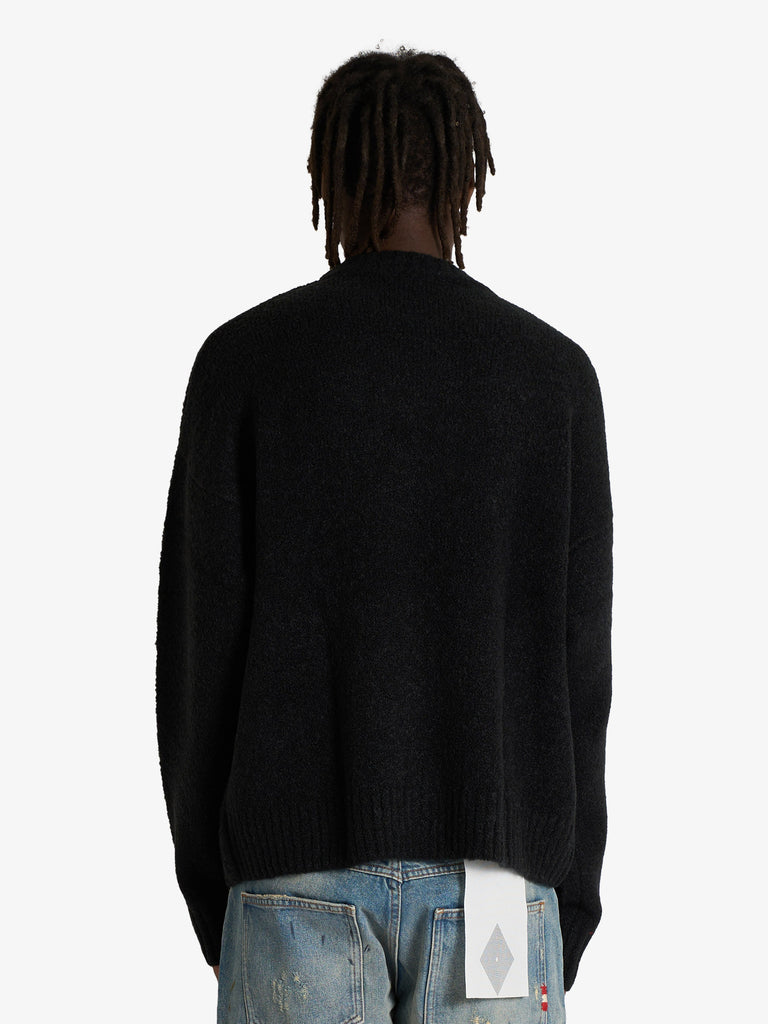 AMISH maglia pullover in bouclè uomo nero