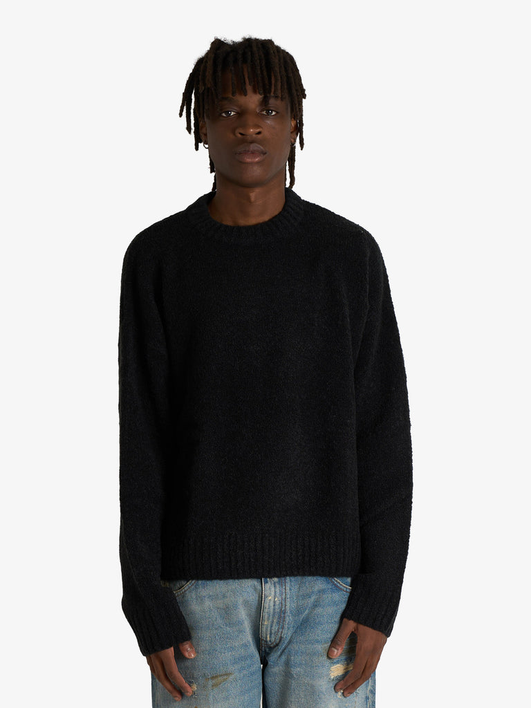 AMISH maglia pullover in bouclè uomo nero