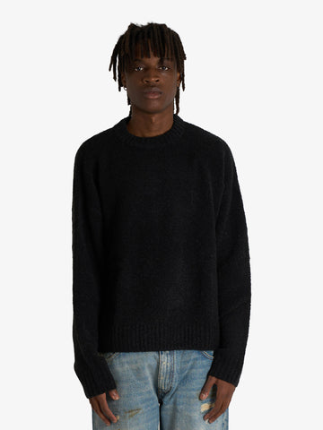 AMISH maglia pullover in bouclè uomo nero