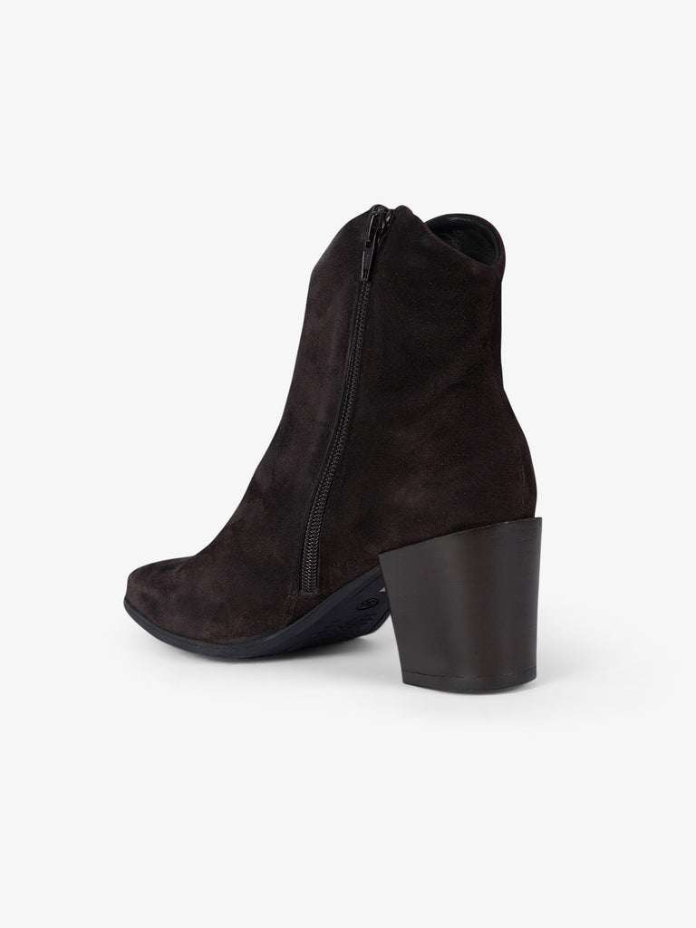 ANCAMY stivaletti donna at152 pelle marrone