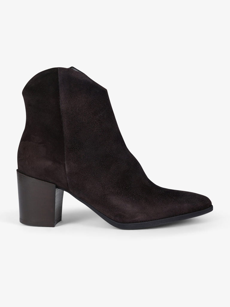 ANCAMY stivaletti donna at152 pelle marrone