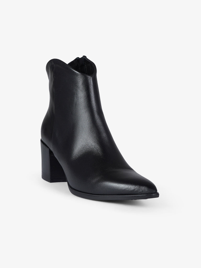 ANCAMY stivaletti donna at152 pelle nero