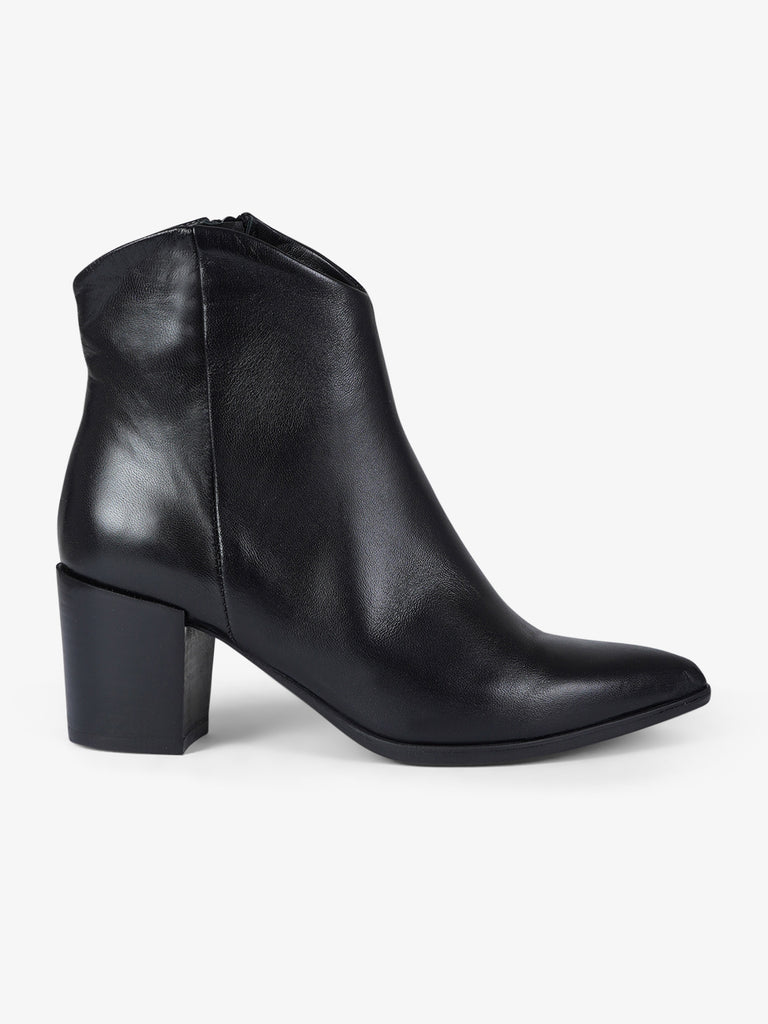 ANCAMY stivaletti donna at152 pelle nero