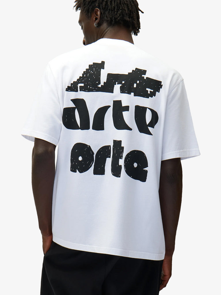 ARTE ANTWERP t-shirt multi arte print uomo bianco cotone