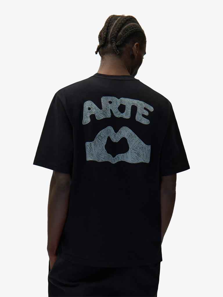ARTE ANTWERP t-shirt diels scribble uomo nero cotone
