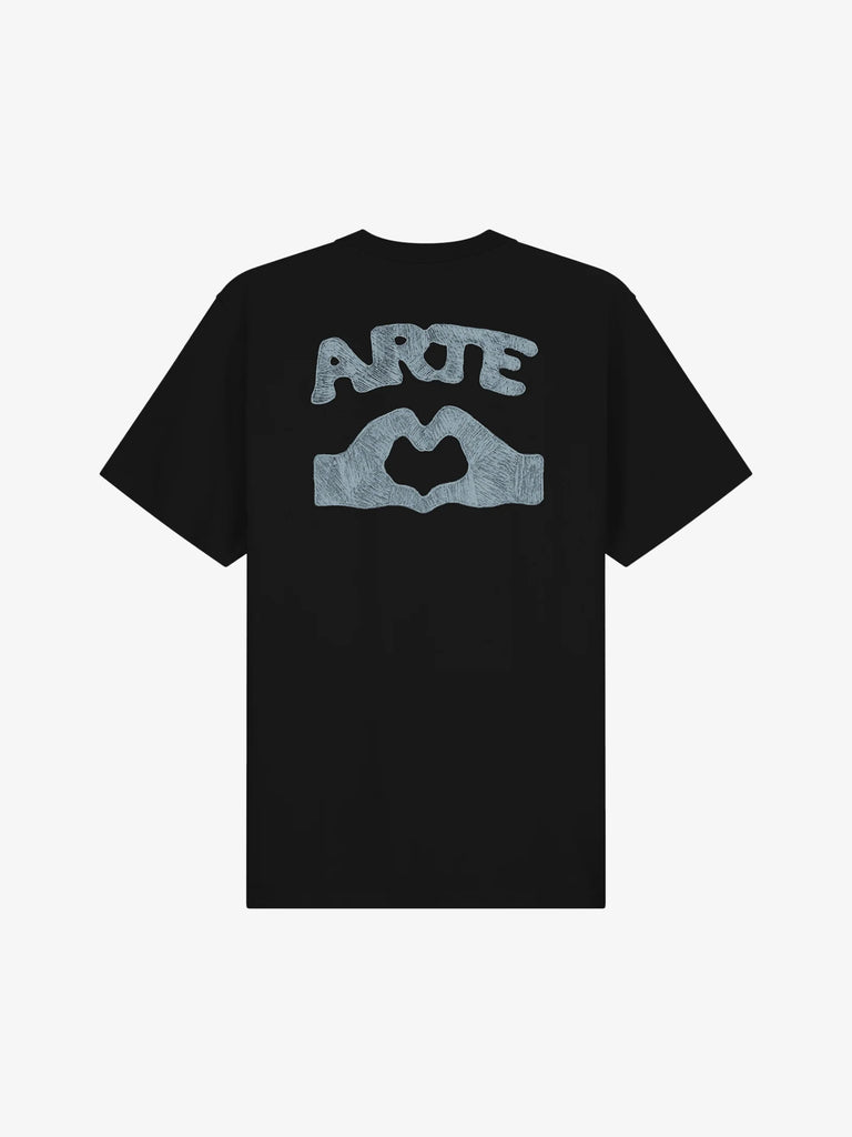 ARTE ANTWERP t-shirt diels scribble uomo nero cotone
