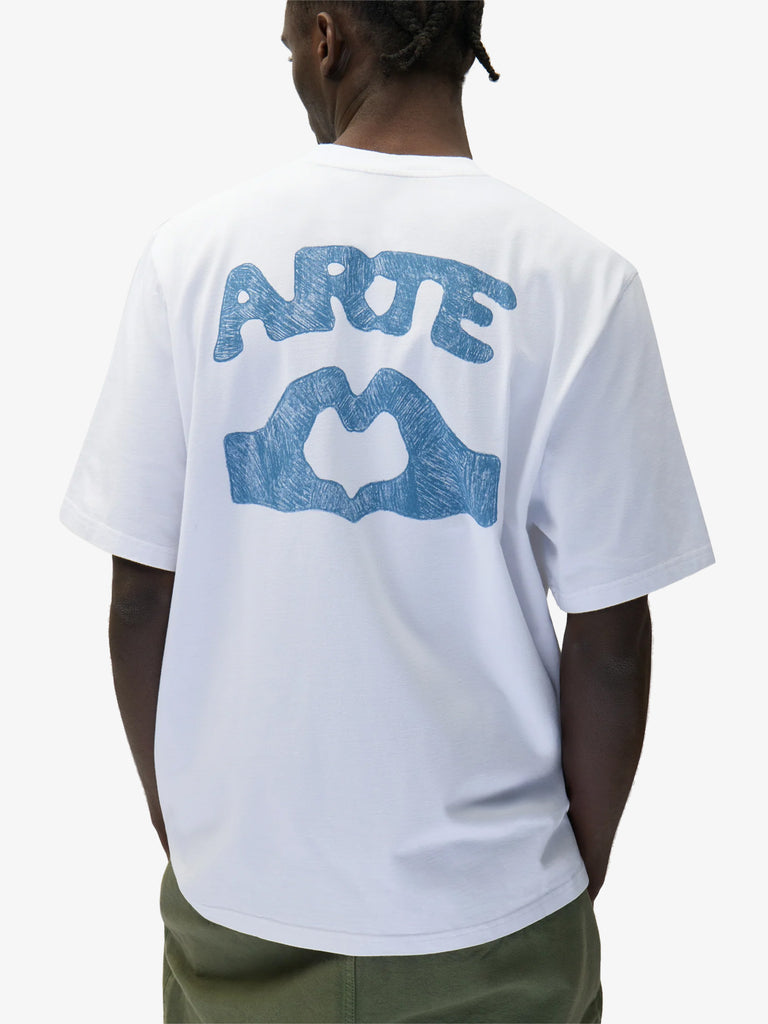 ARTE ANTWERP t-shirt diels scribble uomo bianco cotone