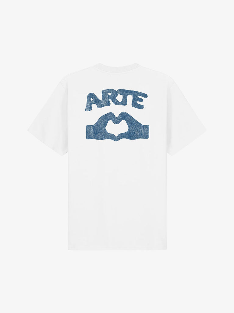ARTE ANTWERP t-shirt diels scribble uomo bianco cotone
