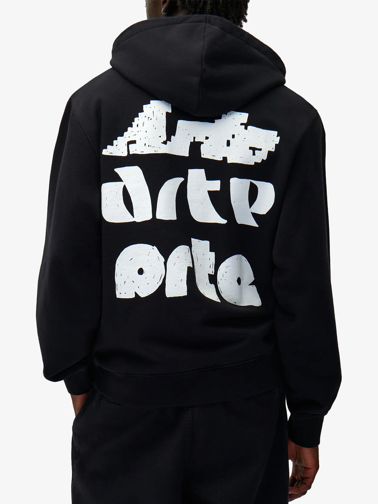 ARTE ANTWERP felpa con cappuccio multi arte print uomo nero