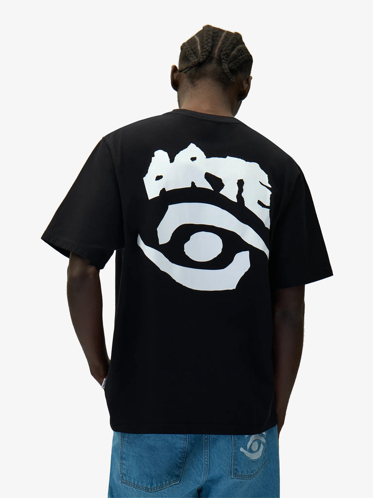 ARTE ANTWERP t-shirt eye print uomo nero cotone