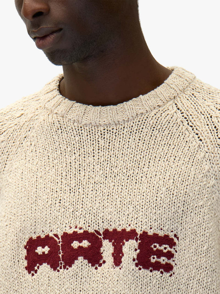 ARTE ANTWERP maglione pixel front uomo beige cotone