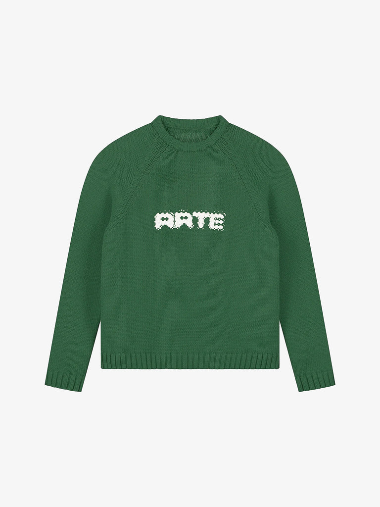 ARTE ANTWERP maglione pixel front uomo verde cotone