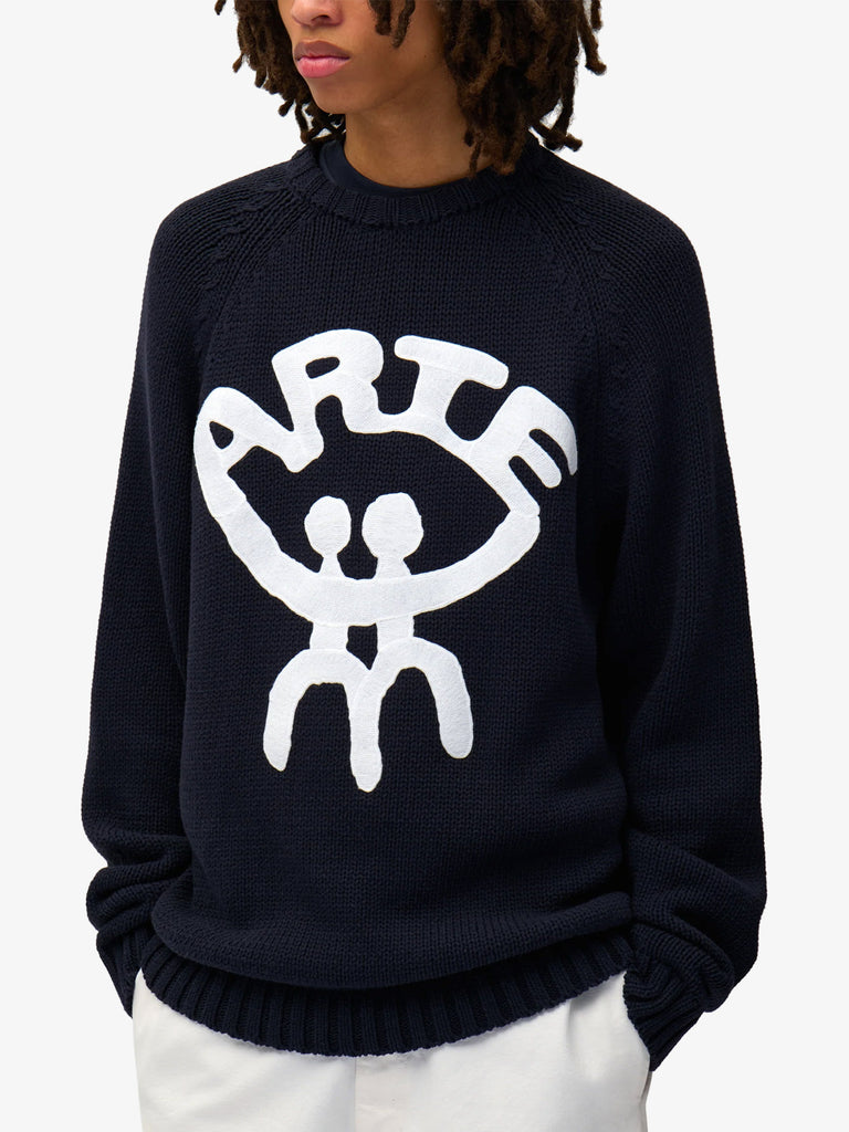 ARTE ANTWERP maglione all together uomo blu cotone