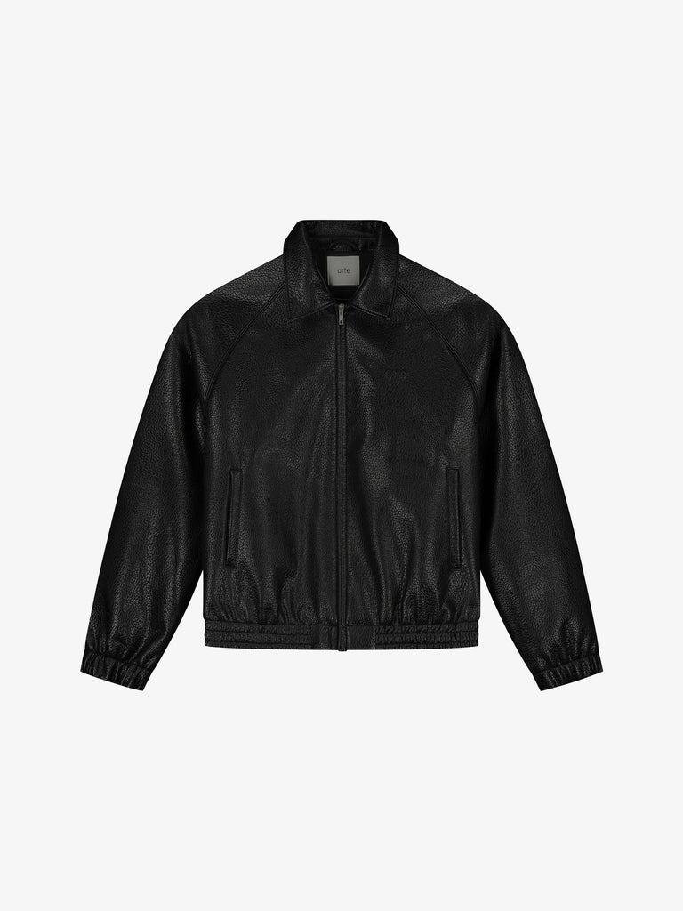 ARTE ANTWERP giubbotto basic leather uomo nero