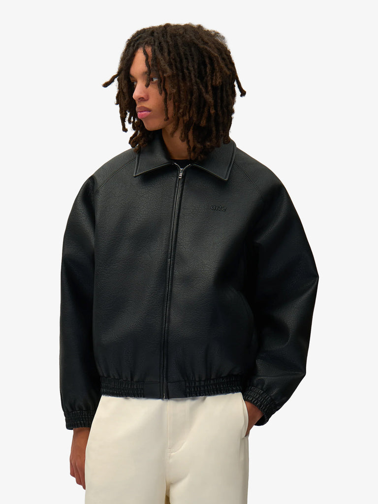 ARTE ANTWERP giubbotto basic leather uomo nero