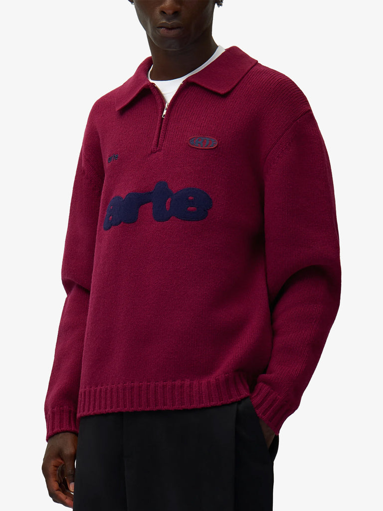 ARTE ANTWERP polo uomo bordeaux lana