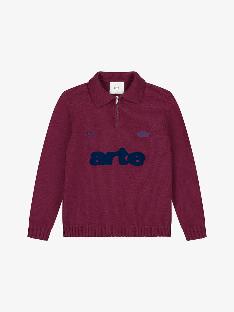 ARTE ANTWERP polo uomo bordeaux lana