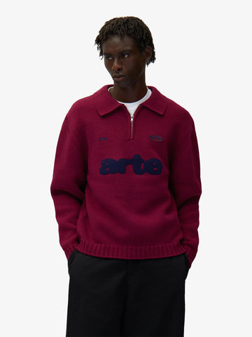 ARTE ANTWERP polo uomo bordeaux lana