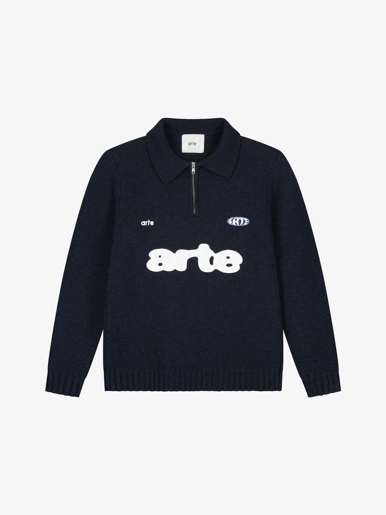 ARTE ANTWERP polo uomo blu lana