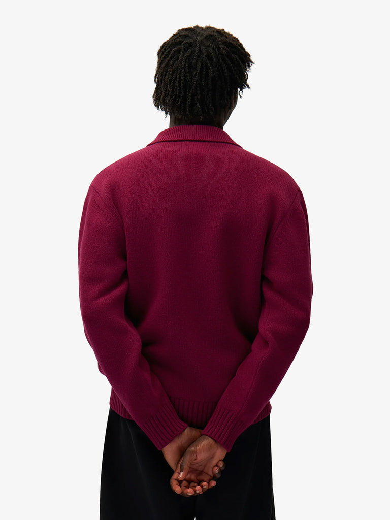ARTE ANTWERP cardigan uomo bordeaux lana