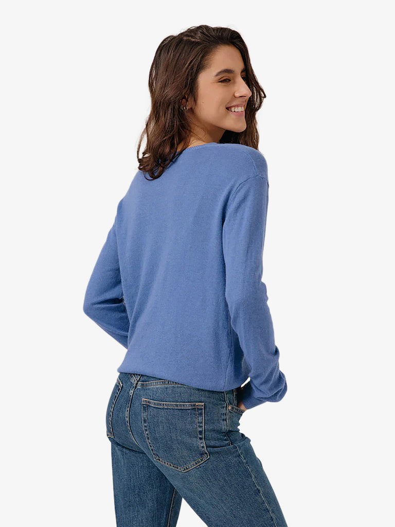 ARTLOVE maglia a maniche lunghe eden donna blu viscosa