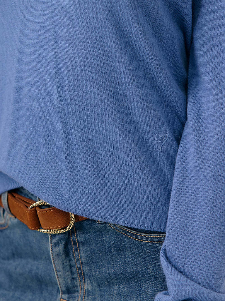 ARTLOVE maglia a maniche lunghe eden donna blu viscosa