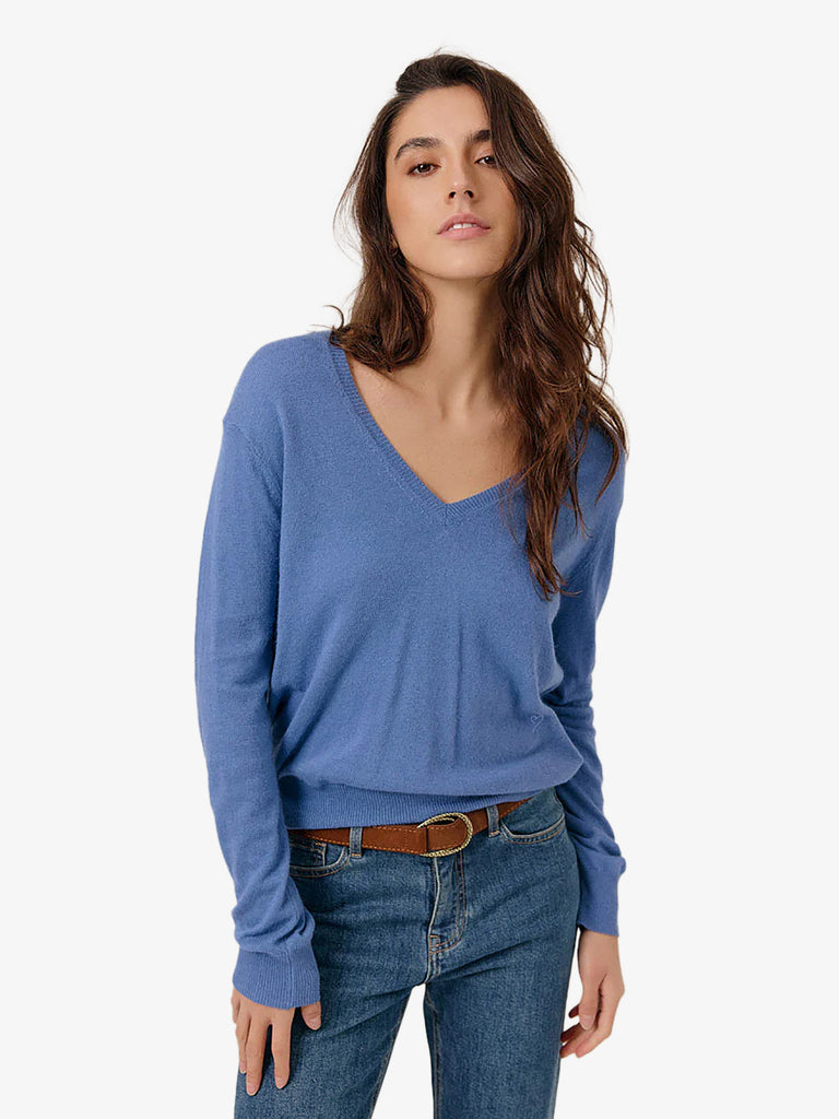 ARTLOVE maglia a maniche lunghe eden donna blu viscosa