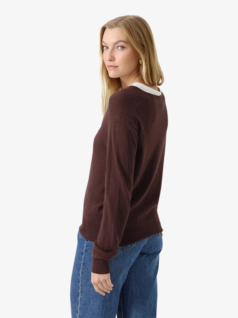 ARTLOVE maglia a maniche lunghe eden donna marrone viscosa