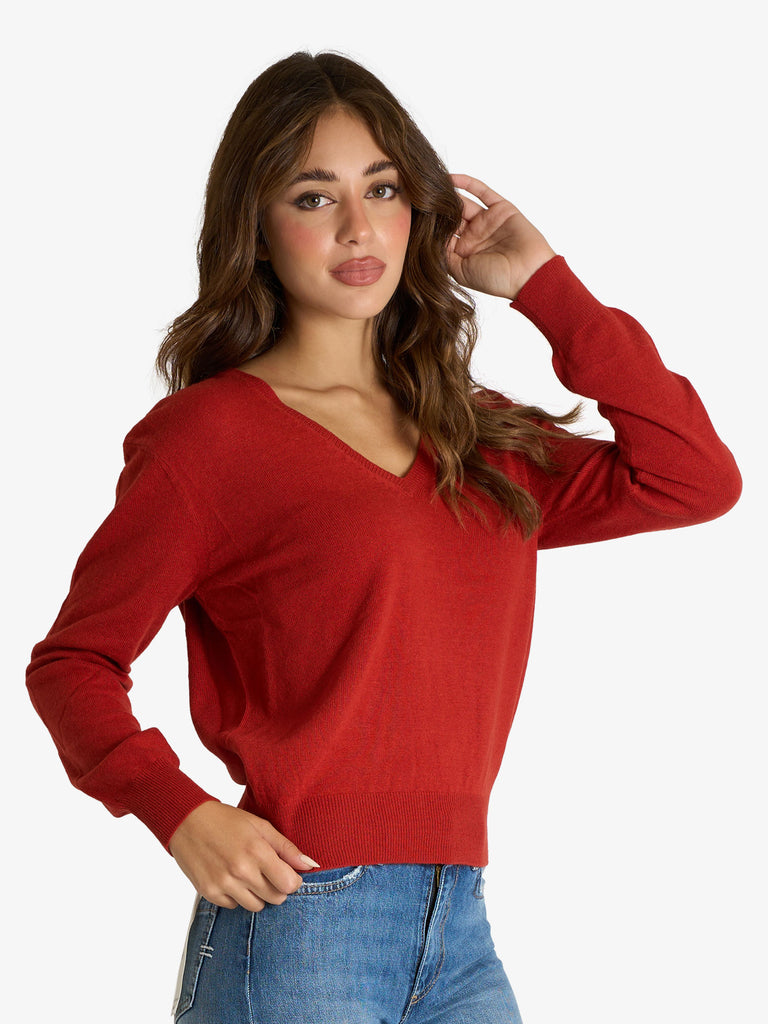 ARTLOVE maglia a maniche lunghe eden donna arancione viscosa