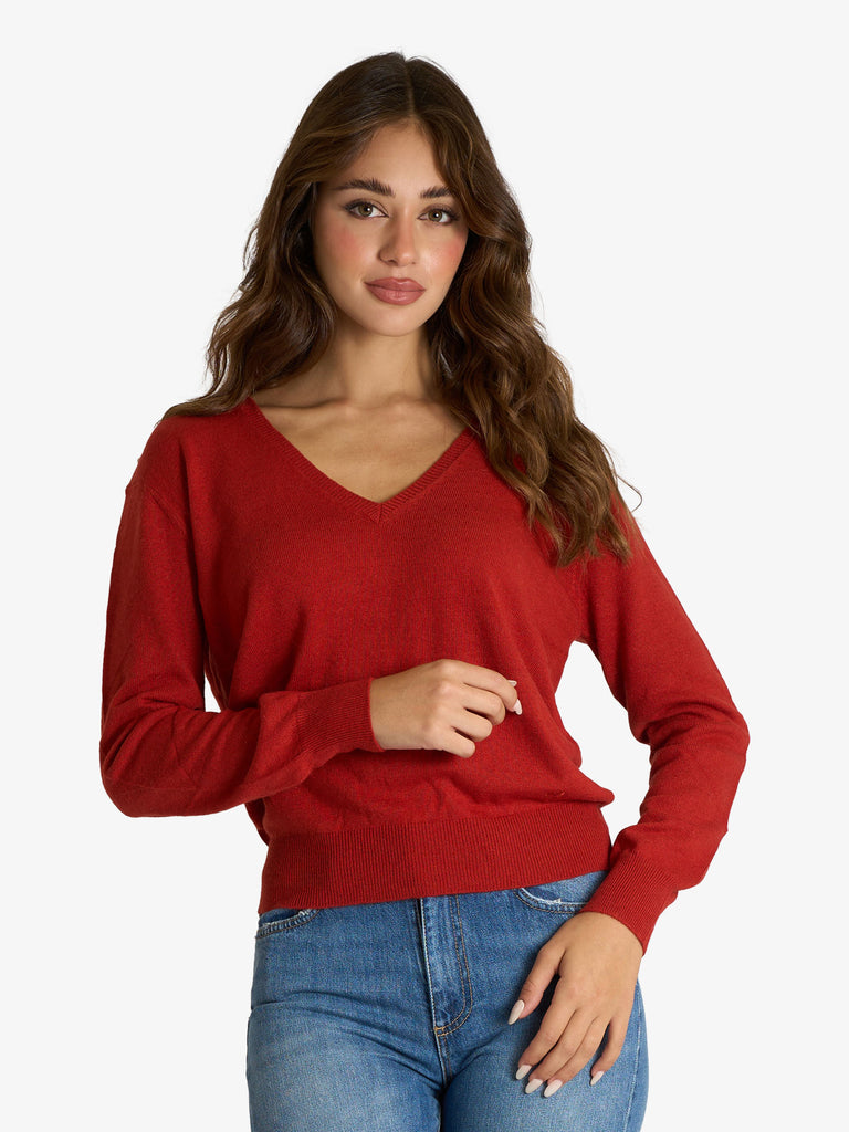 ARTLOVE maglia a maniche lunghe eden donna arancione viscosa