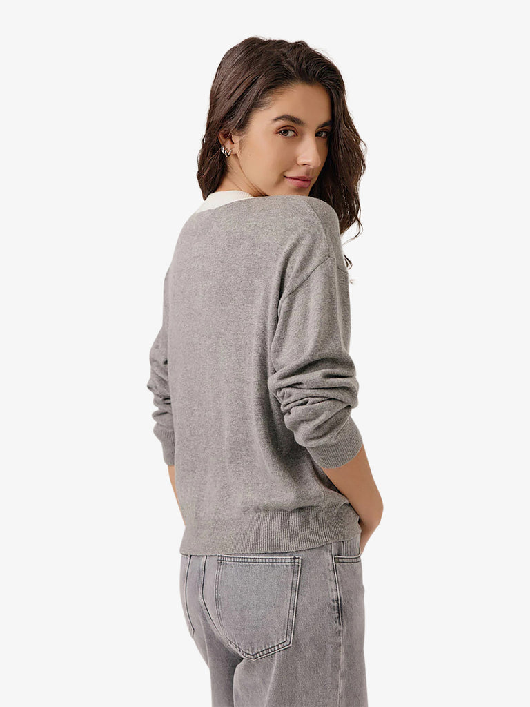 ARTLOVE maglia a maniche lunghe yolanda donna grigio