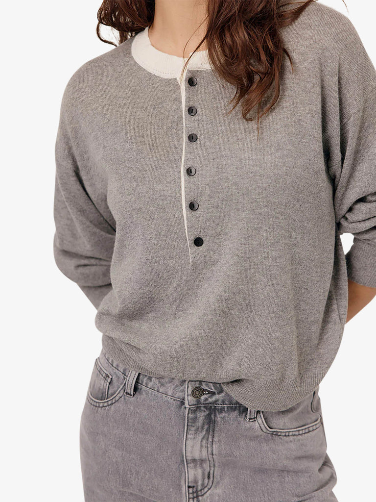 ARTLOVE maglia a maniche lunghe yolanda donna grigio