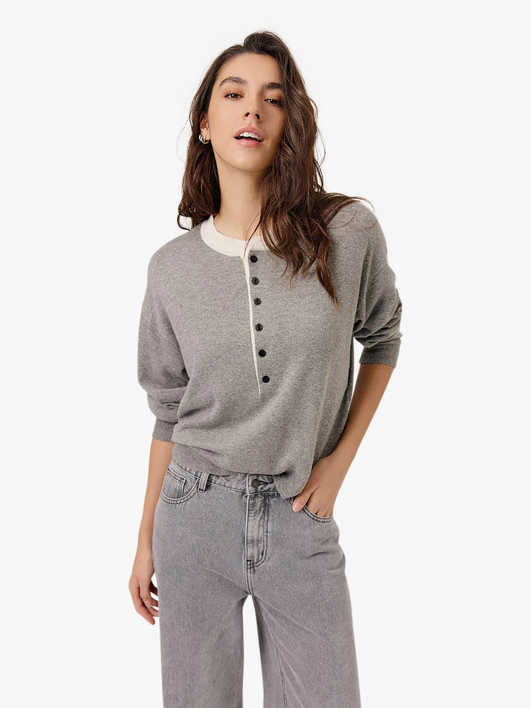 ARTLOVE maglia a maniche lunghe yolanda donna grigio