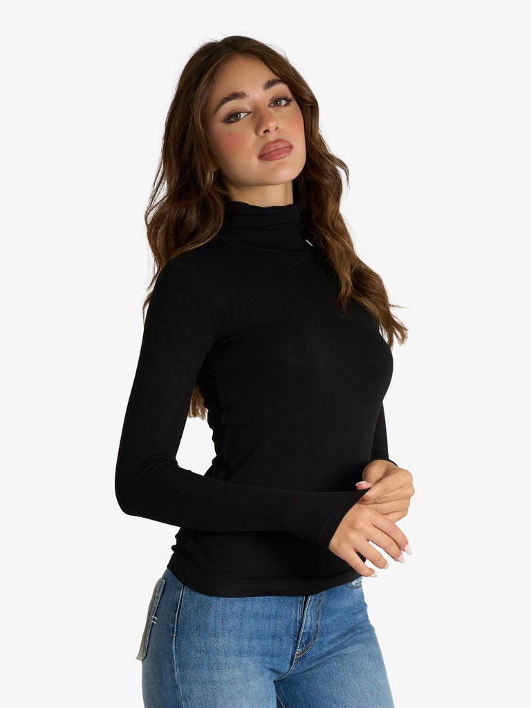 ARTLOVE maglia dolcevita eliza donna nero viscosa