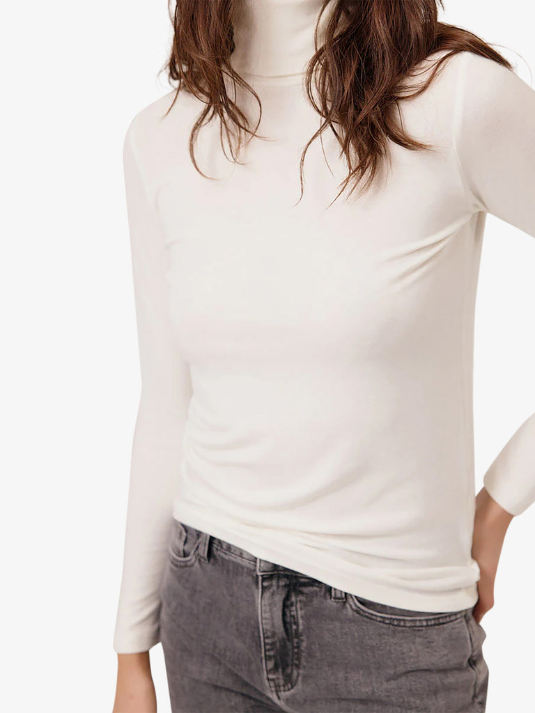 ARTLOVE maglia dolcevita eliza donna panna viscosa