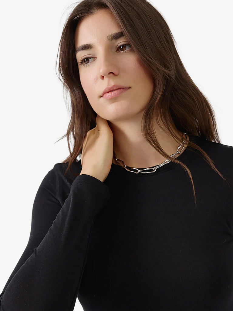 ARTLOVE maglia a maniche lunghe angie donna nero tencel