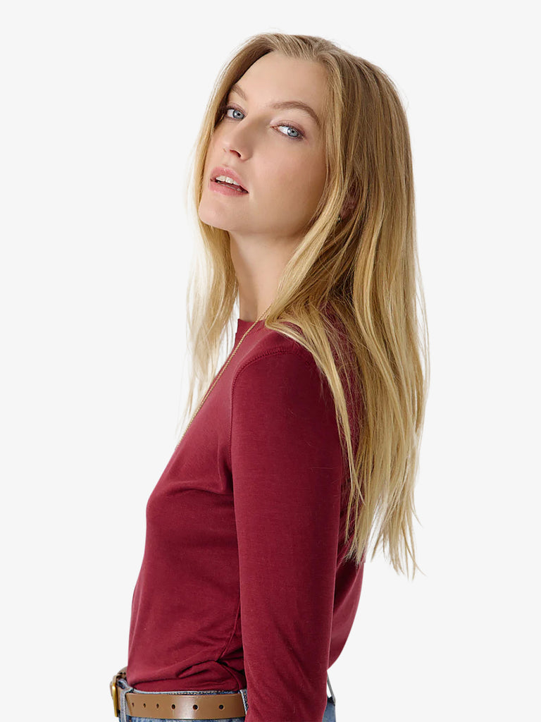 ARTLOVE maglia a maniche lunghe angie donna bordeaux