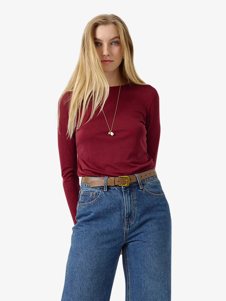 ARTLOVE maglia a maniche lunghe angie donna bordeaux