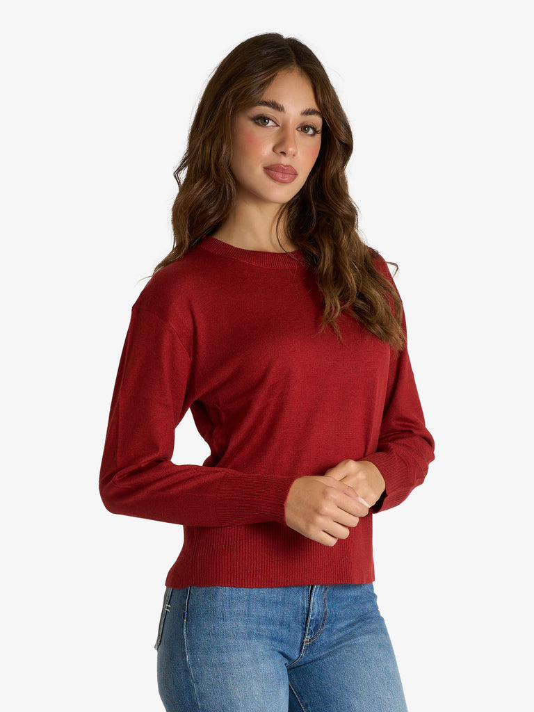 ARTLOVE maglia a maniche lunghe christal donna rosso