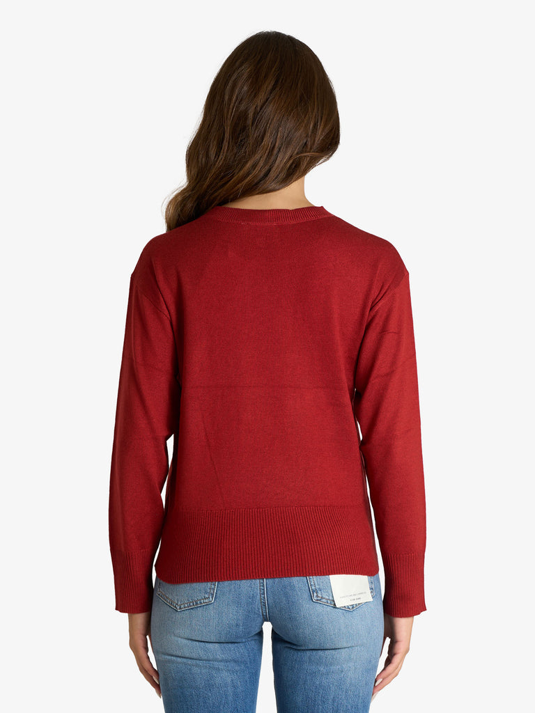 ARTLOVE maglia a maniche lunghe christal donna rosso