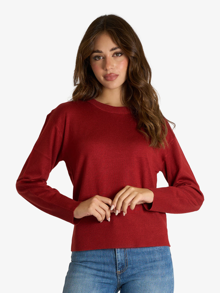 ARTLOVE maglia a maniche lunghe christal donna rosso