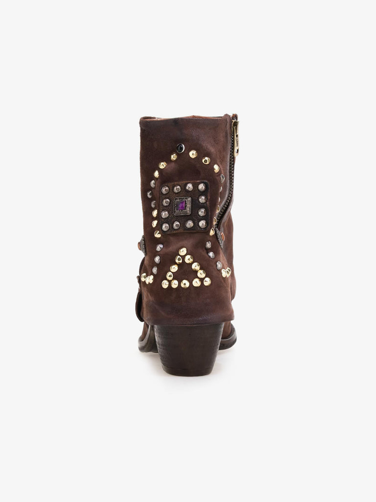 A.S.98 stivaletti donna caneva pelle marrone