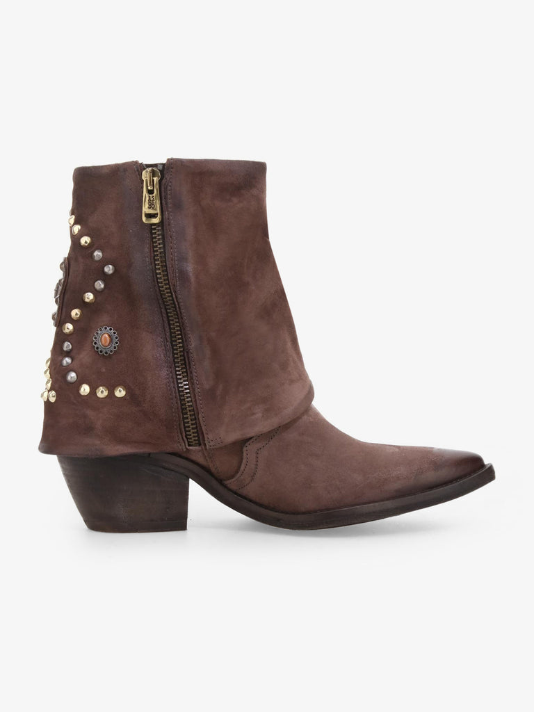 A.S.98 stivaletti donna caneva pelle marrone