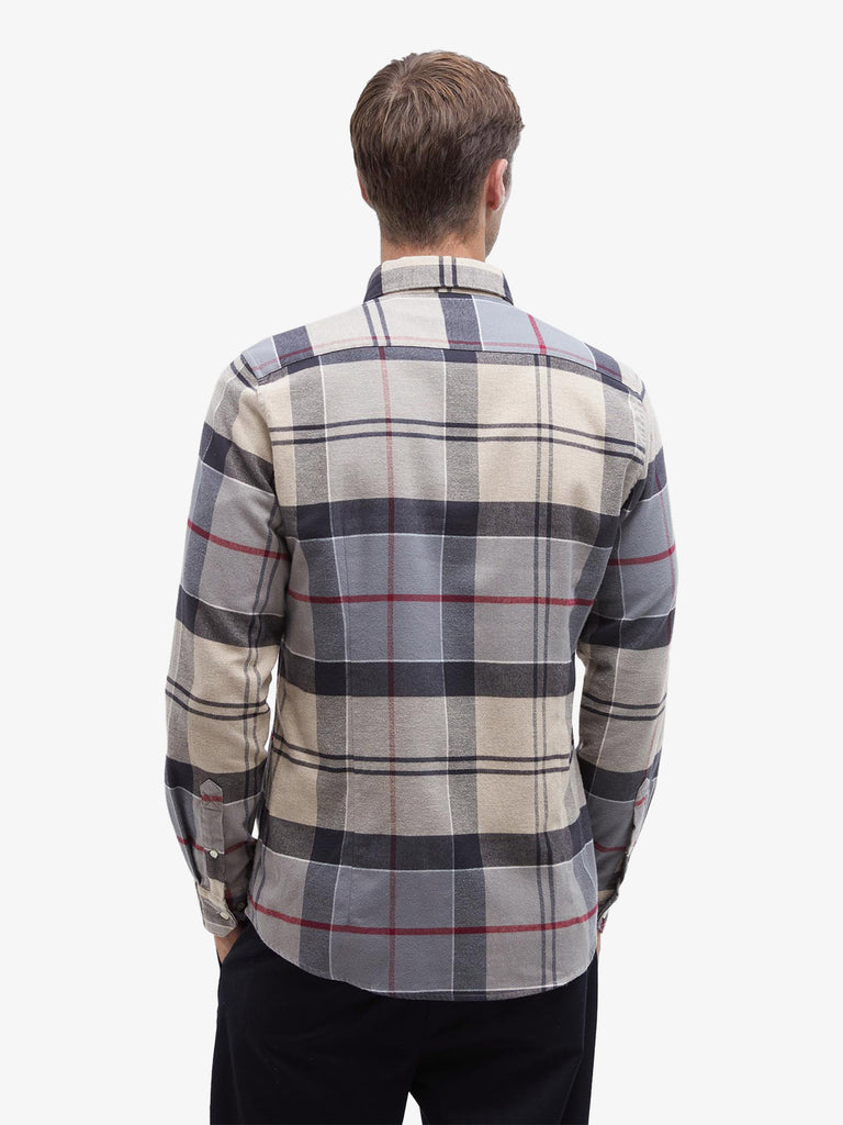 BARBOUR camicia edderton dal taglio sartoriale uomo grigio